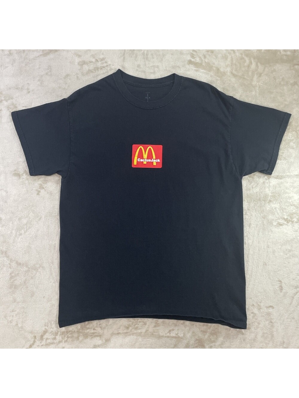 Cactus Jack McDonald's Travis Scott Men's Graphic Print T-Shirt Black Size M